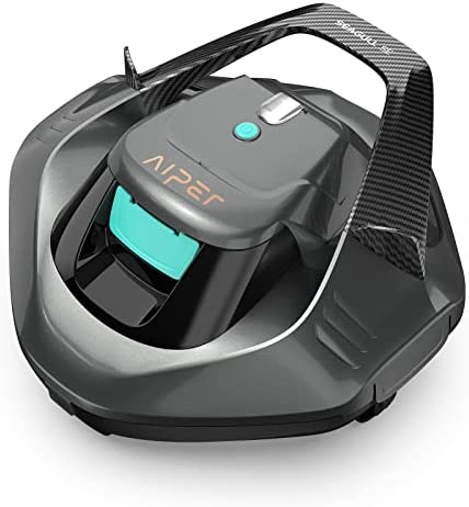 (2023 Upgrade) AIPER Seagull SE Cordless Robotic Pool Cleaner, Pool Vacuum Lasts 90 Mins, LED Indicator, Self-Parking, Ideal for Above/In-Ground Flat Pools up to 40 Feet - Gray