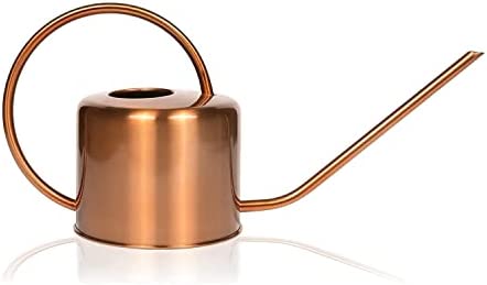 Homarden Copper Watering Can (40oz) - Small Watering Can for Indoor Plants, House Plant, Snake Plant, Terrarium Jar, Bonsai Pot and Flower Garden