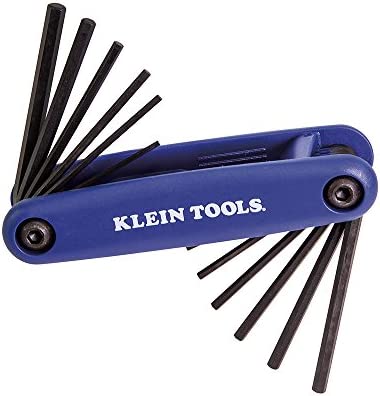 Klein Tools 70573 Grip-It Hex Key Set, 12-Key, SAE/Metric Sizes