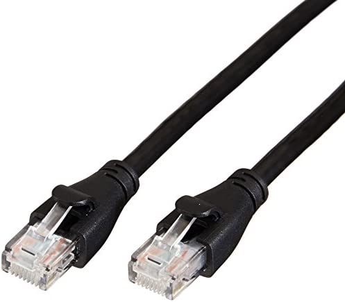 Amazon Basics 10-Pack RJ45 Cat 6 Ethernet Patch Cable, 1Gpbs Transfer Speed, Gold-Plated Connectors, 5 Foot, Black