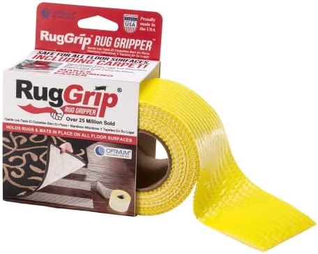 Rug Grip Rug Gripper Tape for Area Rugs and Runners, Non-Slip Carpet Tape Works on Carpet, Tile and Hardwood Floors, 2.5in.x25ft.
